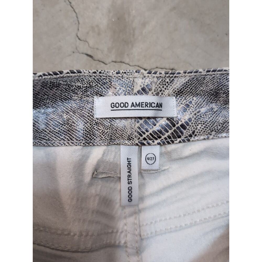 Good American Silver Metallic Cropped Pants - Picture 2 of 6
